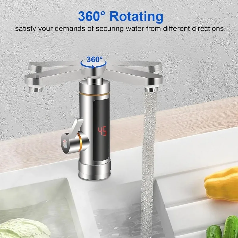 Home Bathroom Water Heater - Electric Instant Heater Faucet Tankless Hot