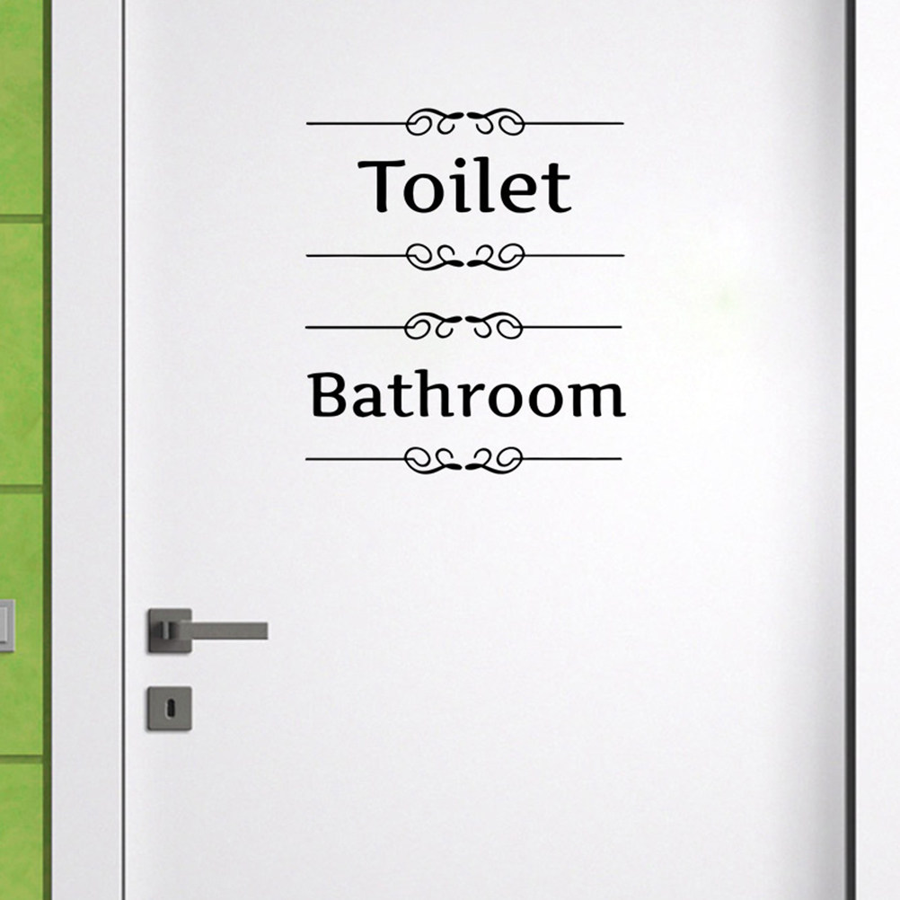 4Pcs Bathroom Wall Stickers To - Home Bathroom Door Signs review and price