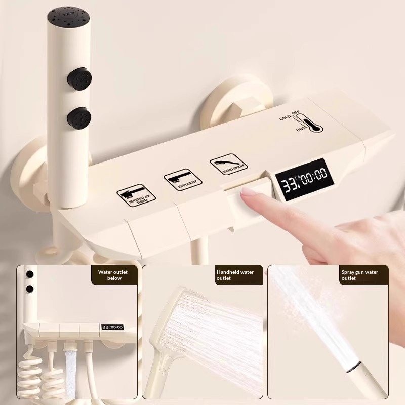 Creamy Easy Topless Shower Set - Home Bathroom Shower review and price
