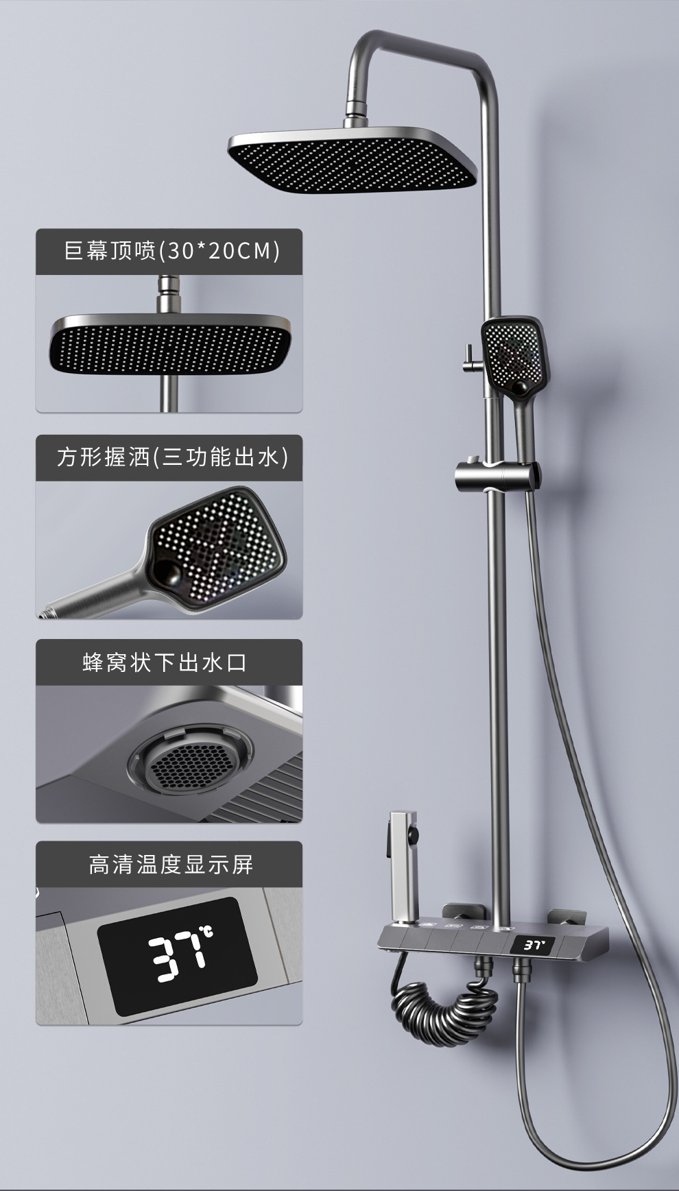 New Fashioned Brass Gun Grey P - Home Bathroom Shower review and price