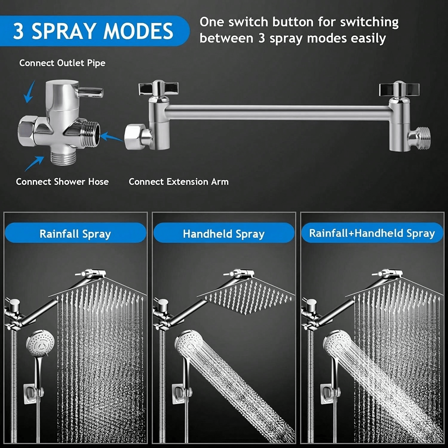 8-Inch High Pressure Rain Show - Home Bathroom Shower review and price