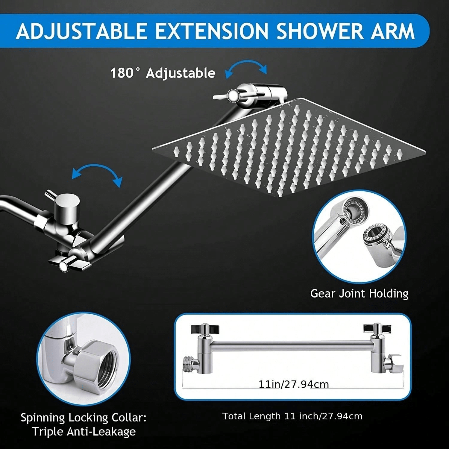 8-Inch High Pressure Rain Show - Home Bathroom Shower review and price