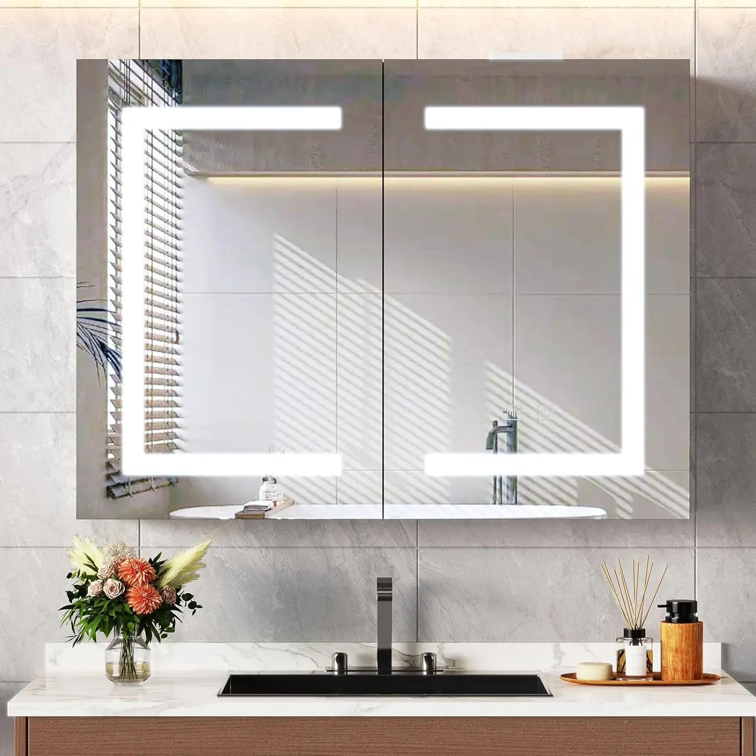Bathroom Medicine Cabinet with - Bathroom Mirror Led review and price