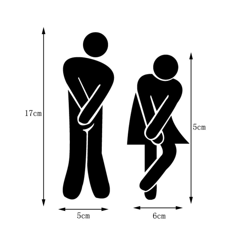 3D Acrylic Mirror Toilet Door  - Home Bathroom Door Signs review and price