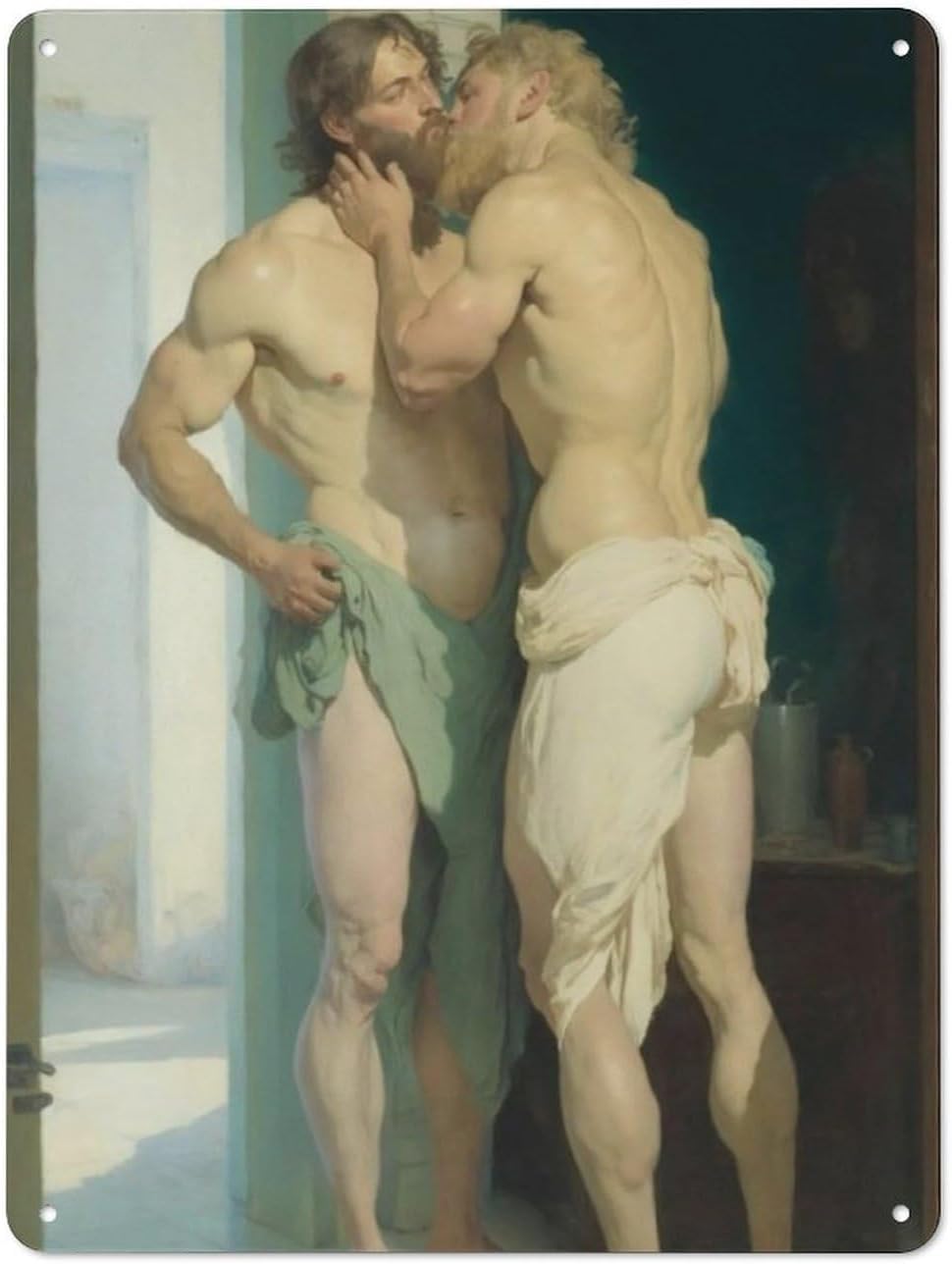 ACYYQWE Erotic Of Gay Man Kiss - Home Bathroom Door Signs review and price