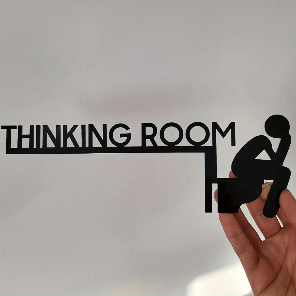 Thinking Room Toilet Door Corn - Home Bathroom Door Signs review and price