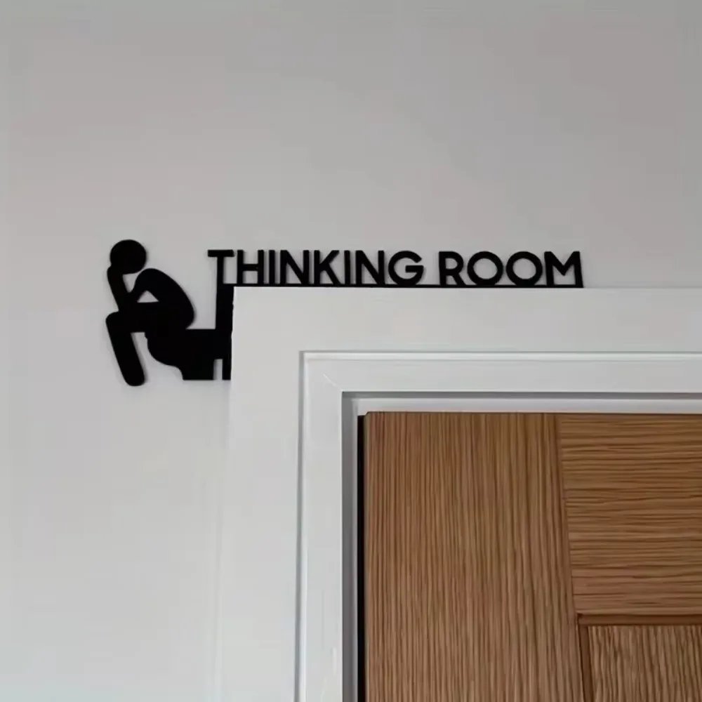 Thinking Room Toilet Door Corn - Home Bathroom Door Signs review and price