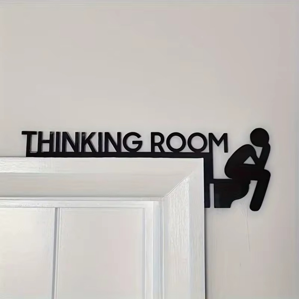 Thinking Room Toilet Door Corn - Home Bathroom Door Signs review and price