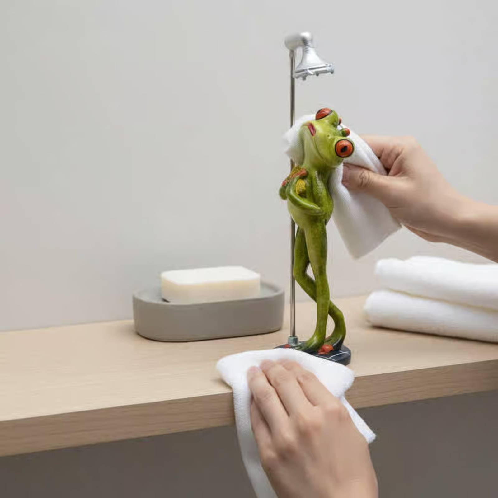 Showering Frog Figurine Novelt - Home Bathroom Shower review and price
