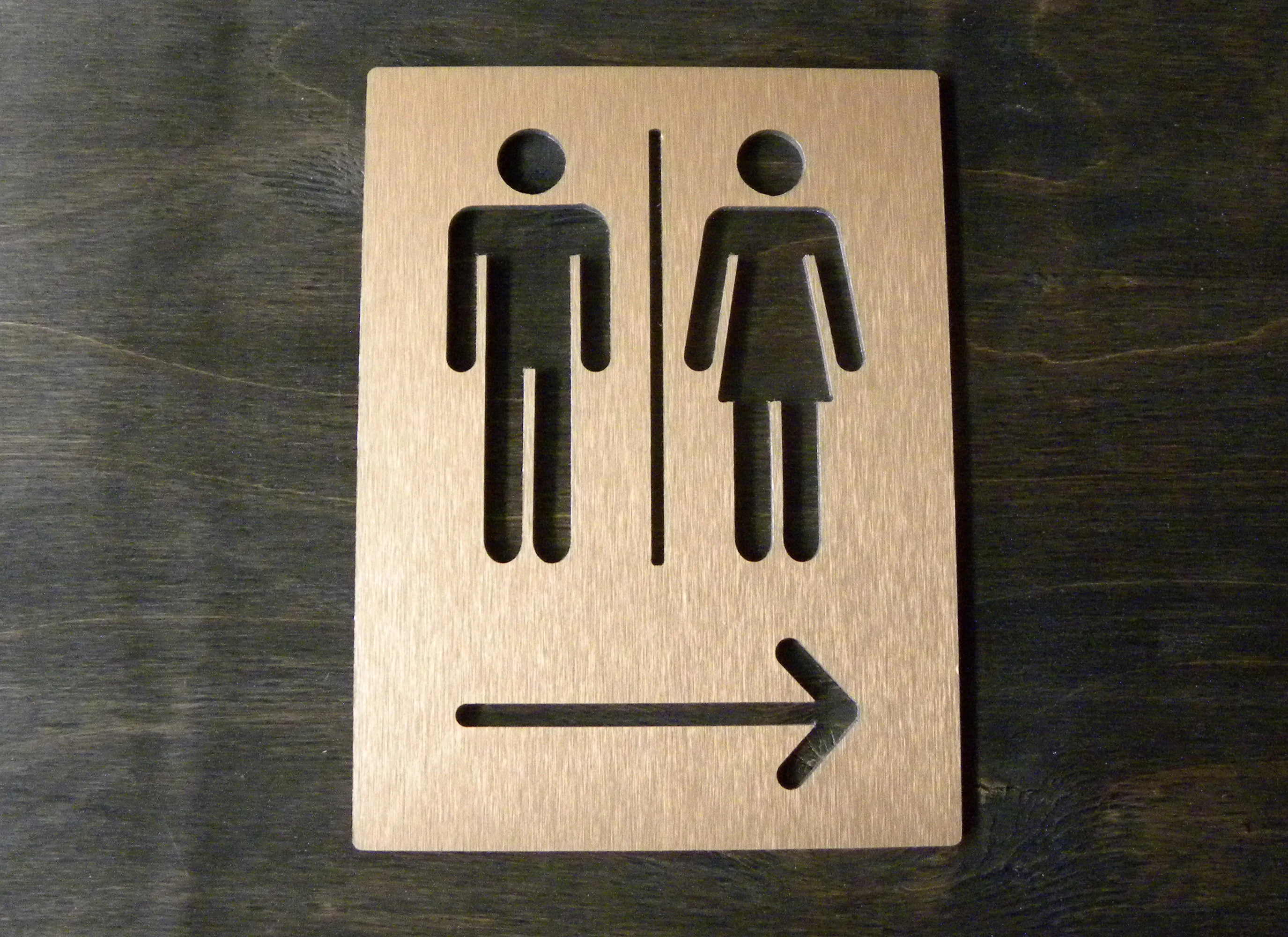 Aluminum Alloy Metal Black Gol - Home Bathroom Door Signs review and price