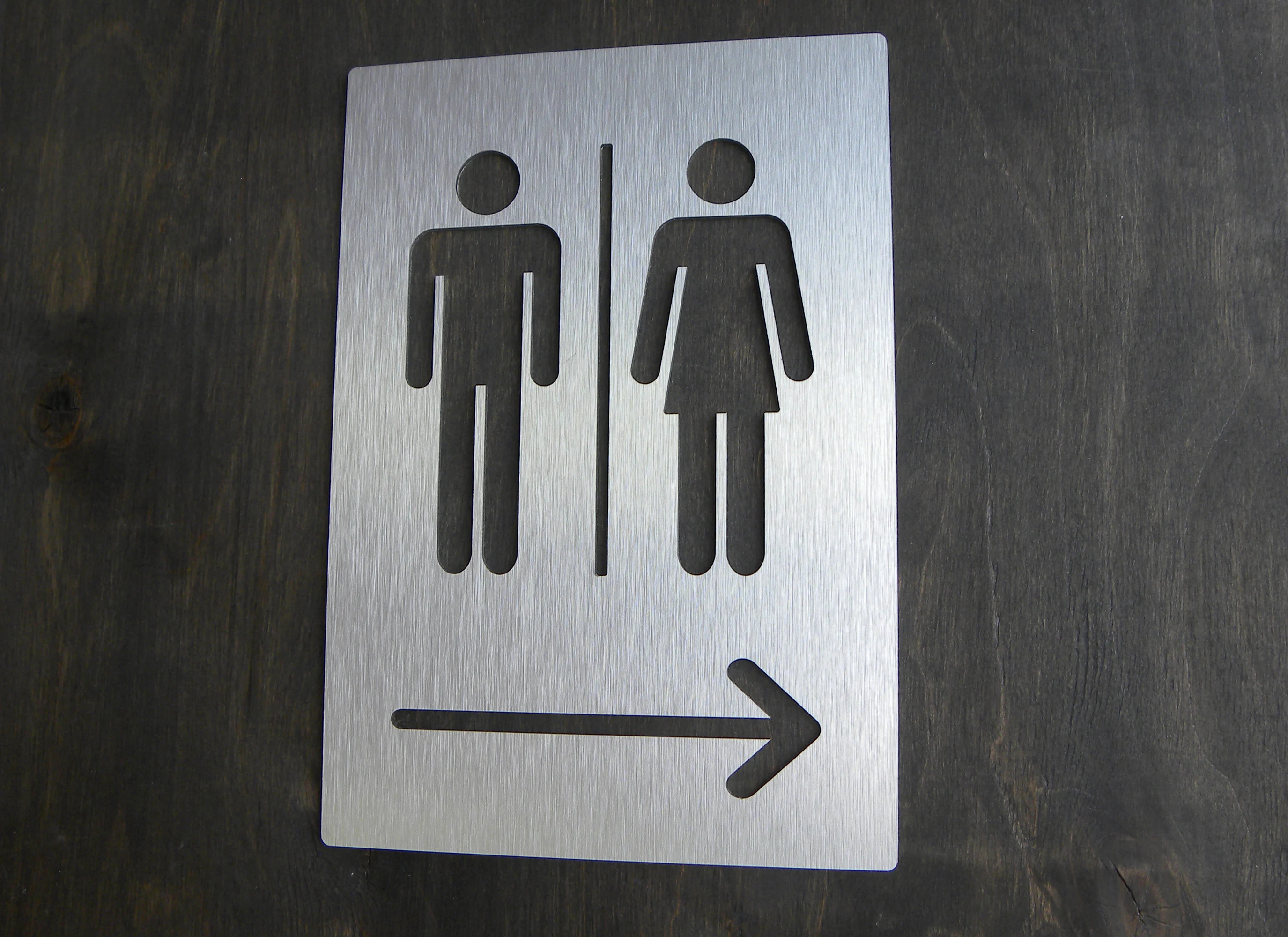 Aluminum Alloy Metal Black Gol - Home Bathroom Door Signs review and price
