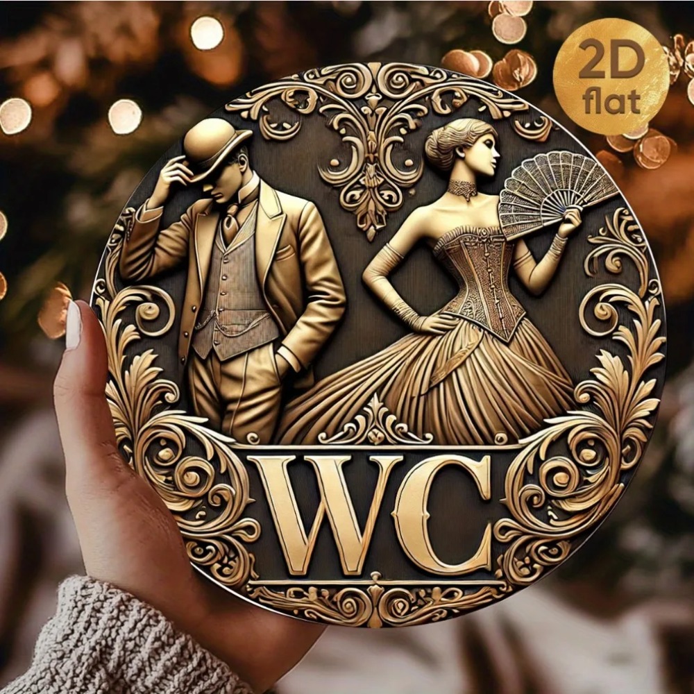 Vintage European Toilet Sign,  - Home Bathroom Door Signs review and price