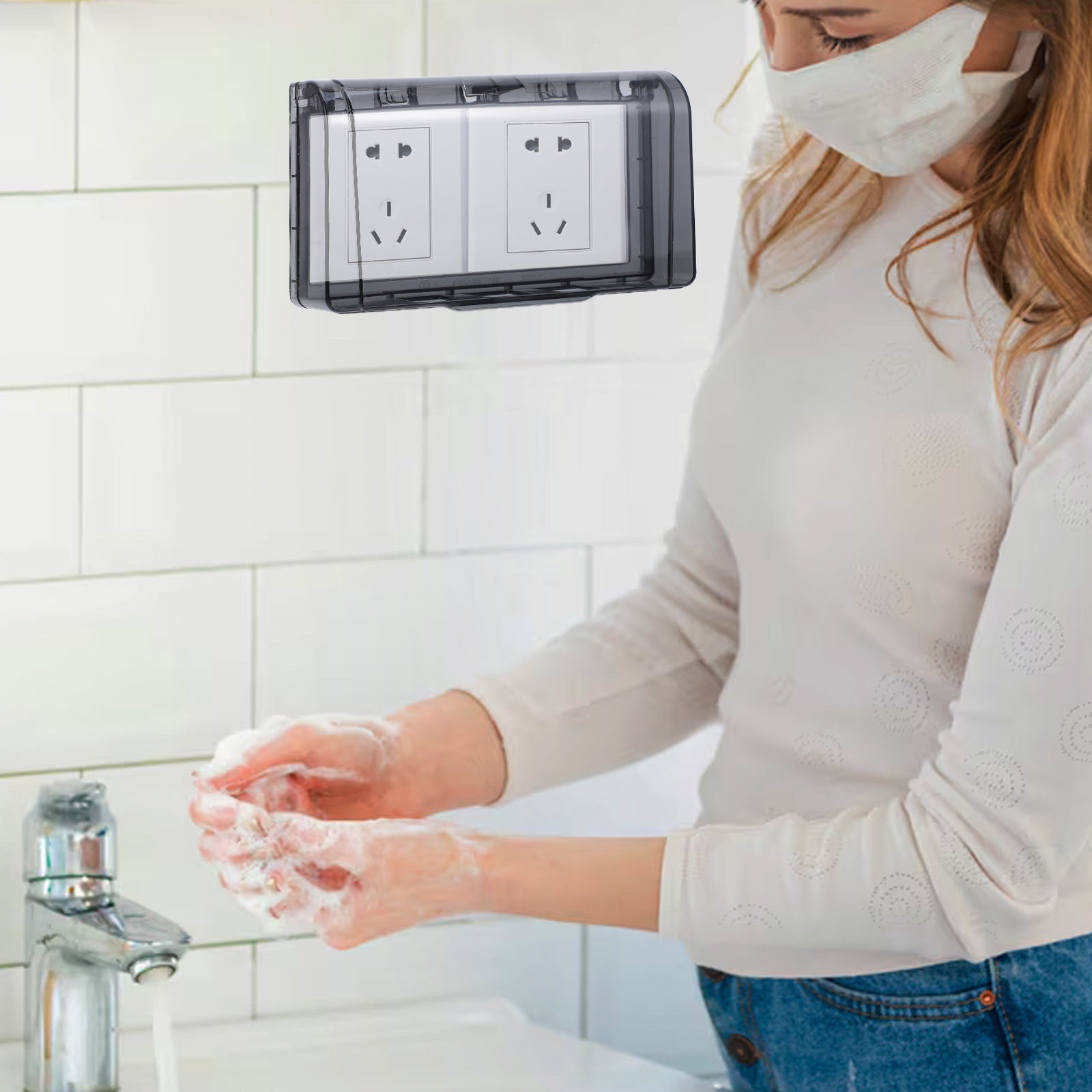 Home Three-Gang Waterproof Soc - Home Outlet Bathroom review and price