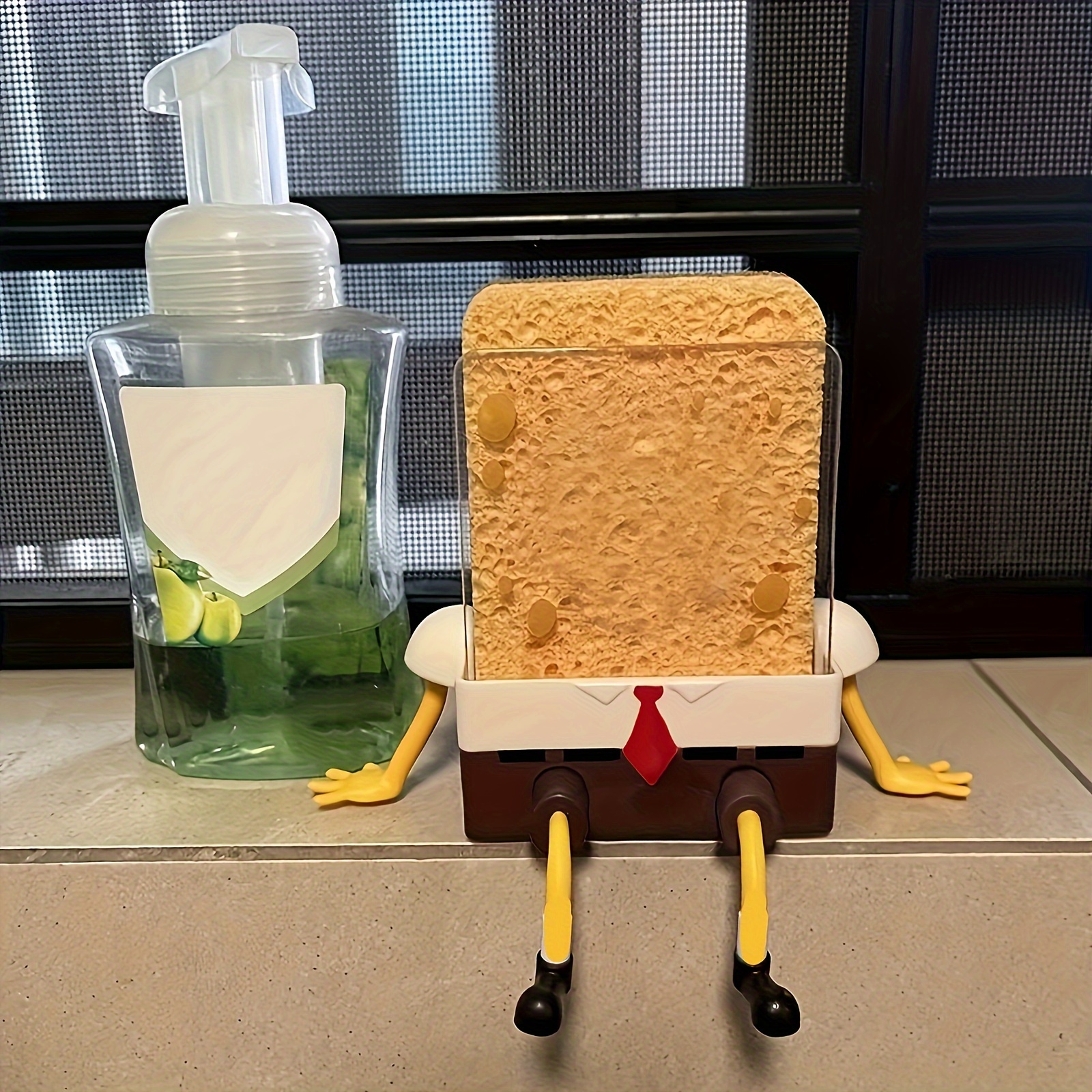 1pc Cartoon Sponge Drain Rack  - Tiny Home Bathroom Kitchen review and price