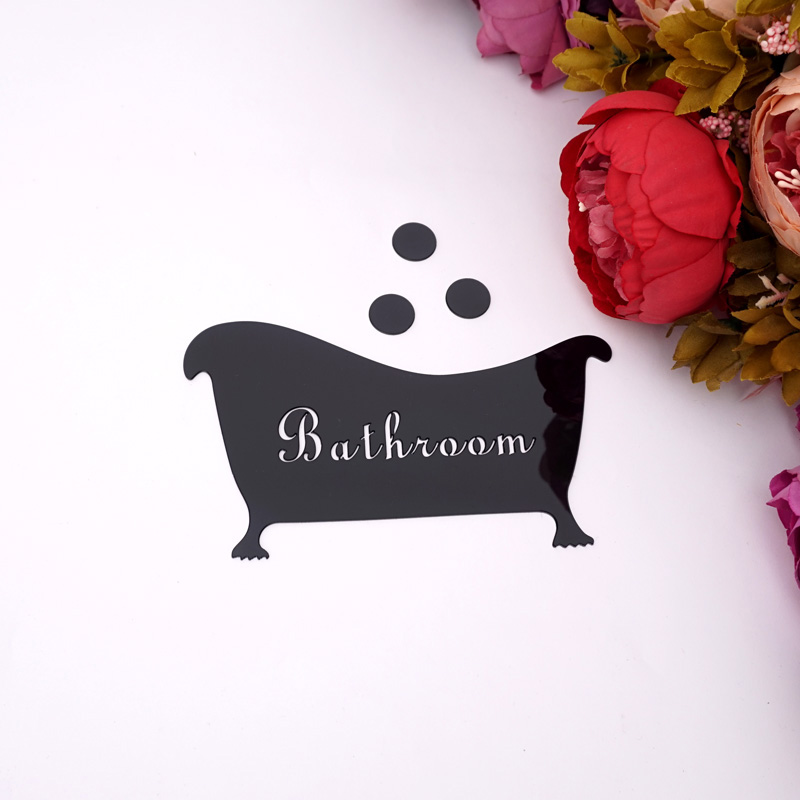 Bathroom Entrance Sign Acrylic - Home Bathroom Door Signs review and price