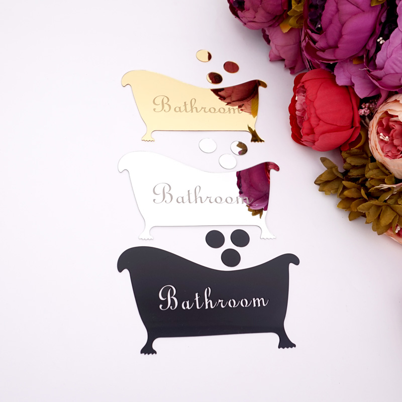 Bathroom Entrance Sign Acrylic - Home Bathroom Door Signs review and price